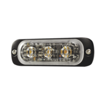 SIGNALPRO SP3A Luz Auxiliar de 3 LED Ambar SAE 12-24 Vcd Lente transparente