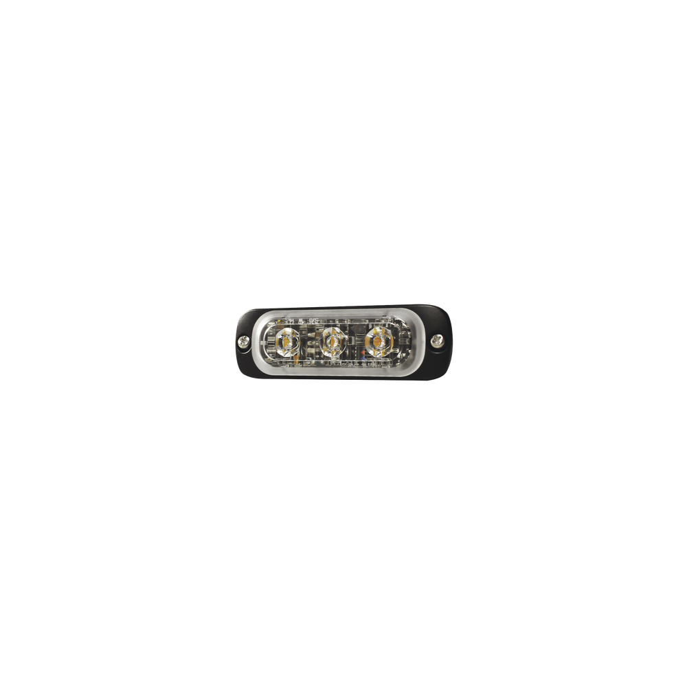 SIGNALPRO SP3A Luz Auxiliar de 3 LED Ambar SAE 12-24 Vcd Lente transparente
