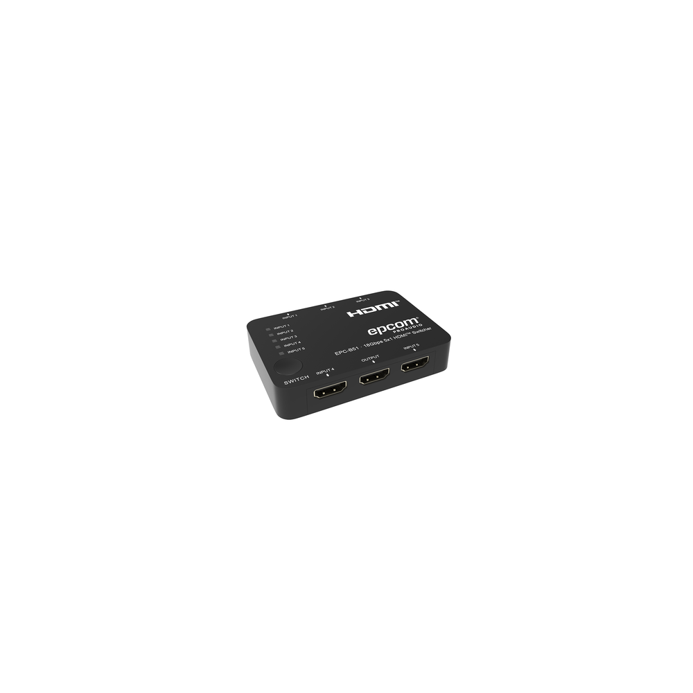 EPCOM PROAUDIO EPC-B51 Switch HDMI 5x1 | 18Gbps | 4K@60Hz | YCbCr 4:4:4 | HDR Do
