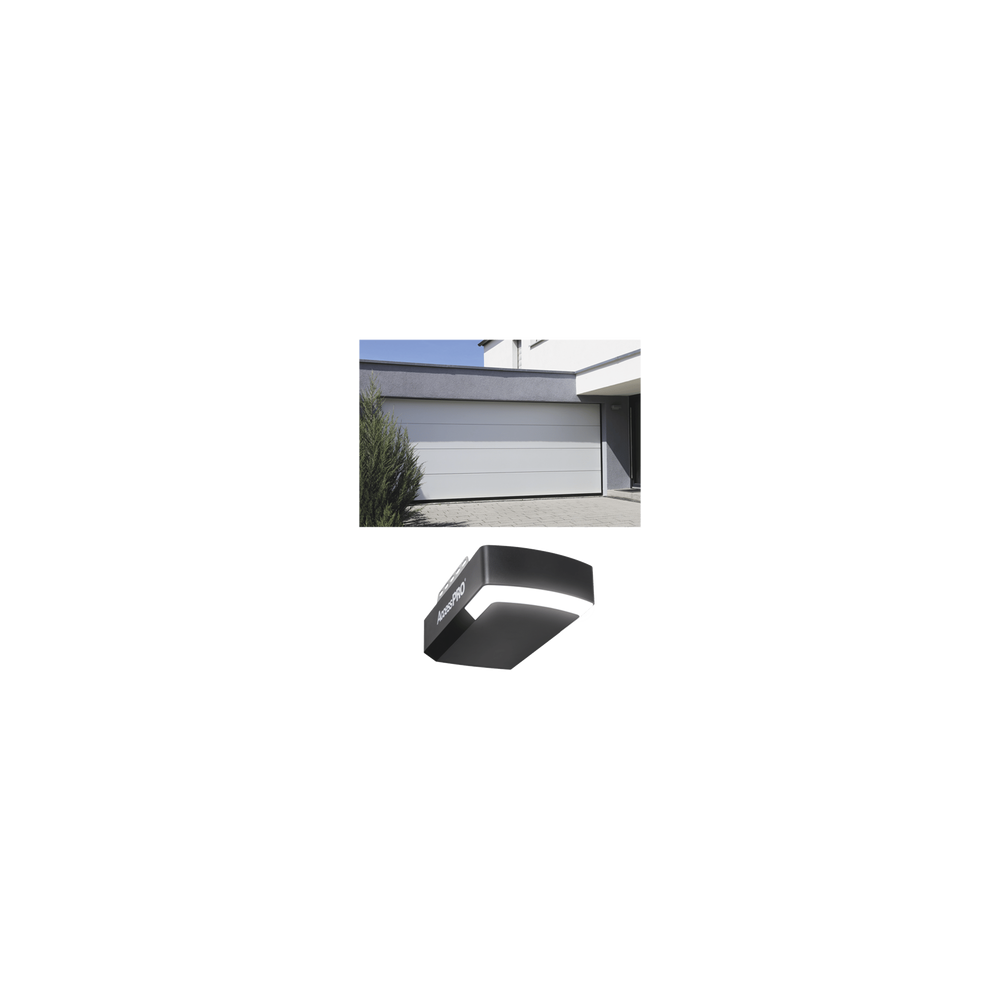 AccessPRO KITGAR209 KIT COMPLETO Puerta D/ Garage 20x9 Pies / Lisa Linea Central / Color blanco / Insulada / Incluye Mot