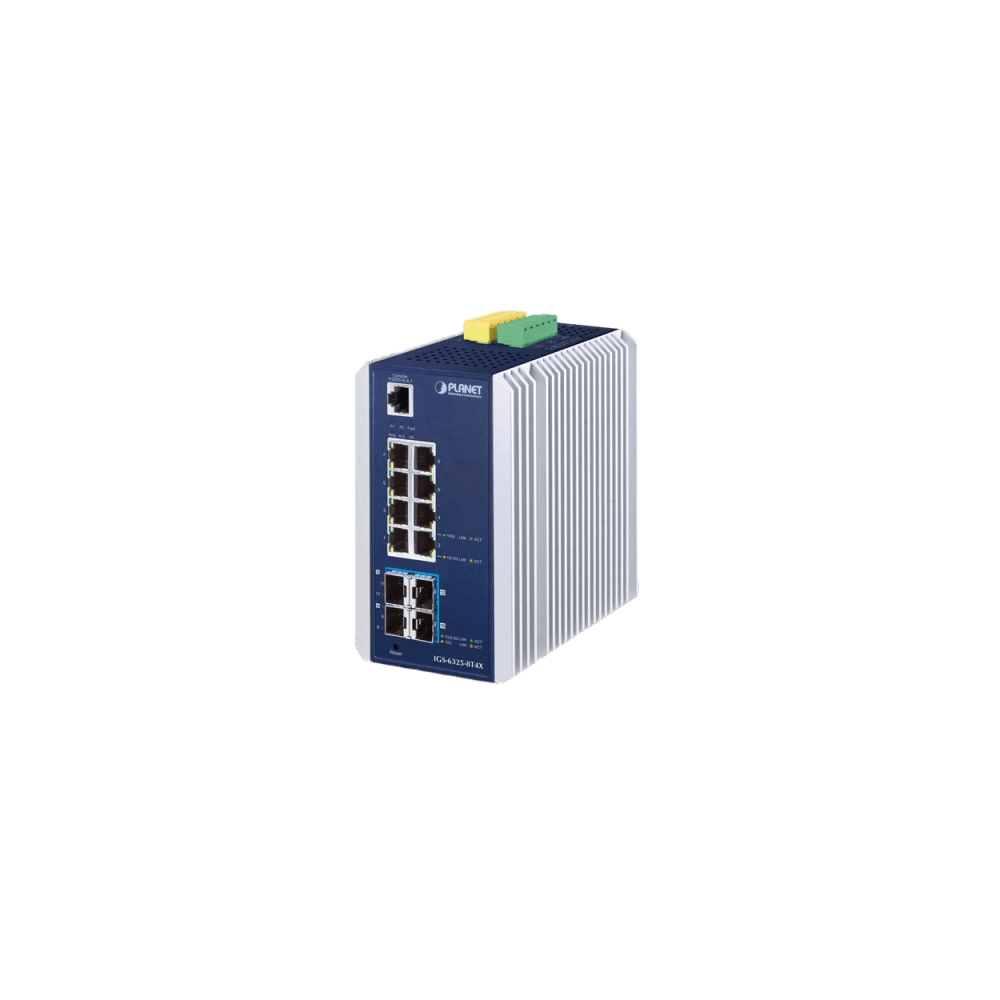 PLANET IGS-6325-8T4X Switch Industrial Administrable Capa 3 8 Puertos Ethernet 10/100/1000T 4 Puertos SFP 10 G