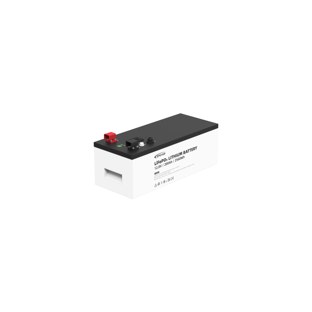 EPEVER LFP200EP128V2 Batería de litio LiFeO4 12.8Vcc 200Ah 2.56Kwh Pantalla LCD para Monitoreo Local Carcasa Metálica
