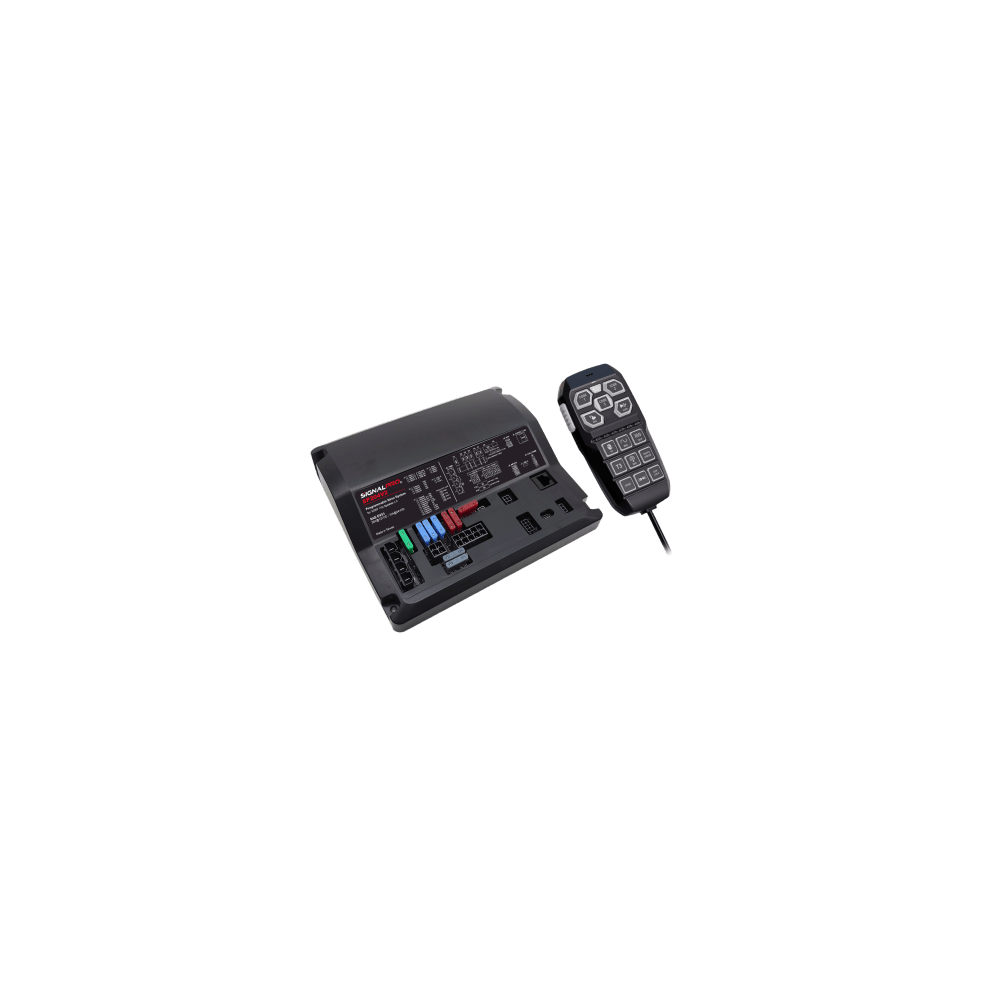 SIGNALPRO SP204V2 Sirena Vehicular de 200W de Potencia Programable Con Controlador Unimando de 15 Botones Para Control d