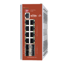 WI-TEK WI-PCMS312GF-BT-I Switch L2+ PoE Industrial / Administración Cloud-Web-CLI / 8 Puertos PoE af/at/bt 100/1000 Mbps