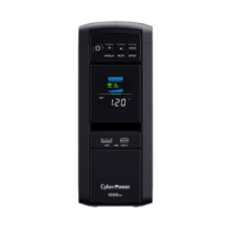 CYBERPOWER CP1000PFCLCDA UPS de 1000 VA/600 W Topología Línea Interactiva Entrada 120 Vca NEMA 5-15P Onda Senoidal Pura