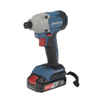DONG CHENG DCP-L0314-DM Atornillador de Impacto de 1/4 in. sin escobillas de 20V incluye Batería de 2.0 Ah y Maletín