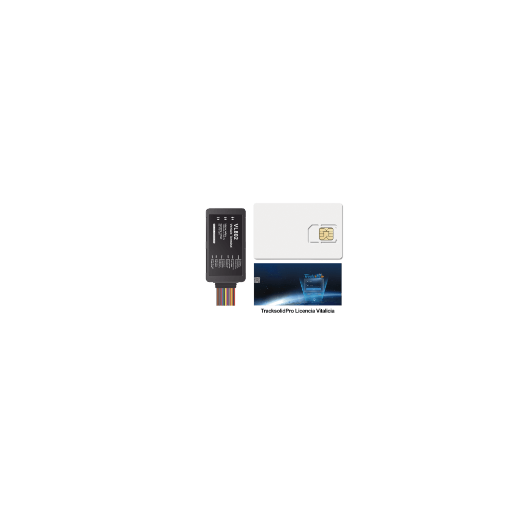 JIMIIOT VL802KIT Kit localizador vehicular / 4G LTE / BLE / RS485 / Audio dos vias (requiere accesorios) / incluye SIM50