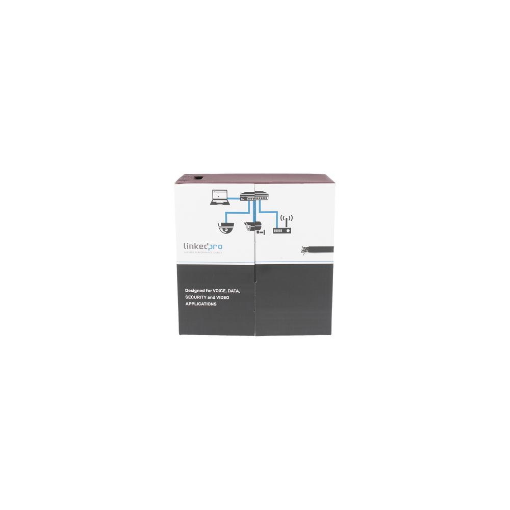 LINKEDPRO BY EPCOM PRO-CAT-5-EXT-LITE-DJ Bobina de Cable UTP 305 m Cat5e Con DOBLE FORRO para Exterior CLIMAS EXTREMOS C