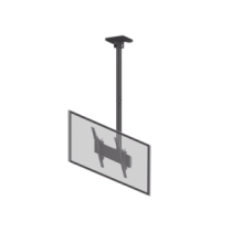 EPCOM INDUSTRIAL EMLCM1U Montaje de Techo para Pantallas de 32"- 75I"| VESA 100 X 100 HASTA 400 X 400| Capacidad Máxima