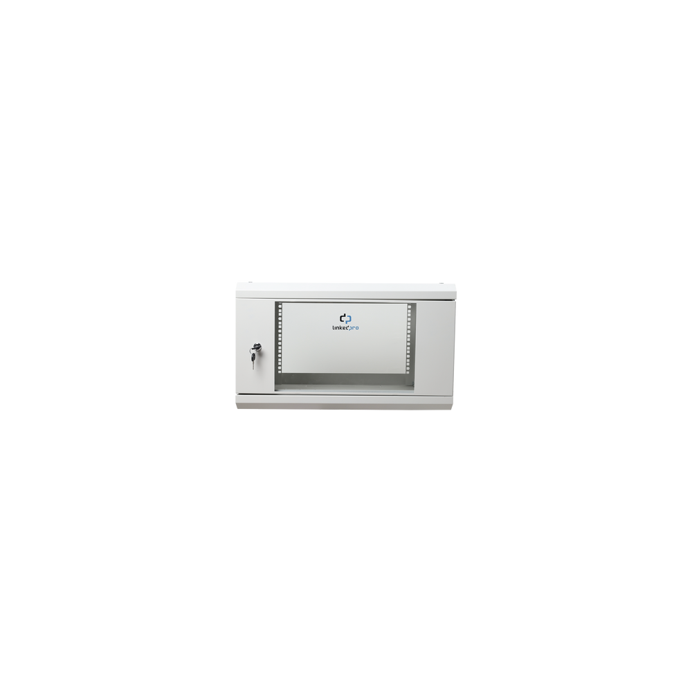 LINKEDPRO SR1906LH3GW Gabinete de Pared de 6U con Puerta de Cristal Templado 455 mm de Profundidad Total Rack de 19  Ace