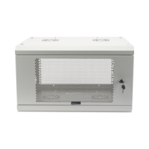 LINKEDPRO SR1906LH3PW Gabinete de Pared de 6U con Puerta Perforada 455 mm de Profundidad Total Rack de 19  Acero Reforza