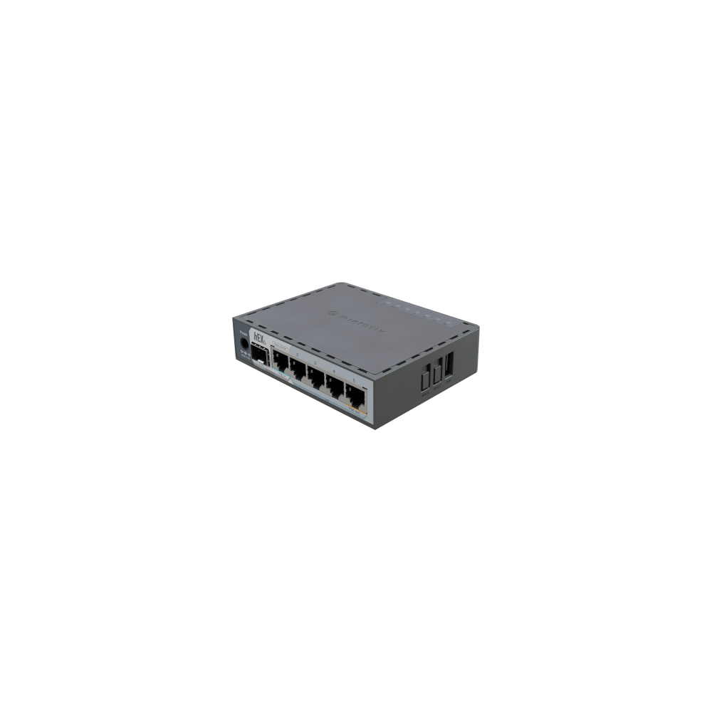 MIKROTIK E60IUGS Router hEX S / 5 Puertos Gigabit Ethernet / 1 Puerto SFP 2.5G / Dual-Core ARM / 512 MB RAM / RouterOS V