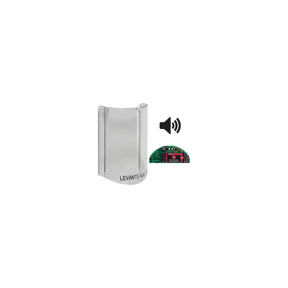 STI STI-6517A-ES Cubierta Protectora De Policarbonato Súper Resistente Con Sonido Texto En Español Para Botones Multiuso