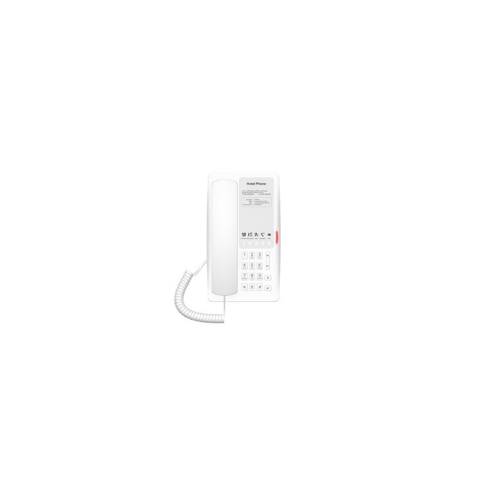 FANVIL H4W Teléfono IP para Hotelería Puerto USB-A para Carga 5 Teclas Programables para Servicio Rápido (Hotline) Plant