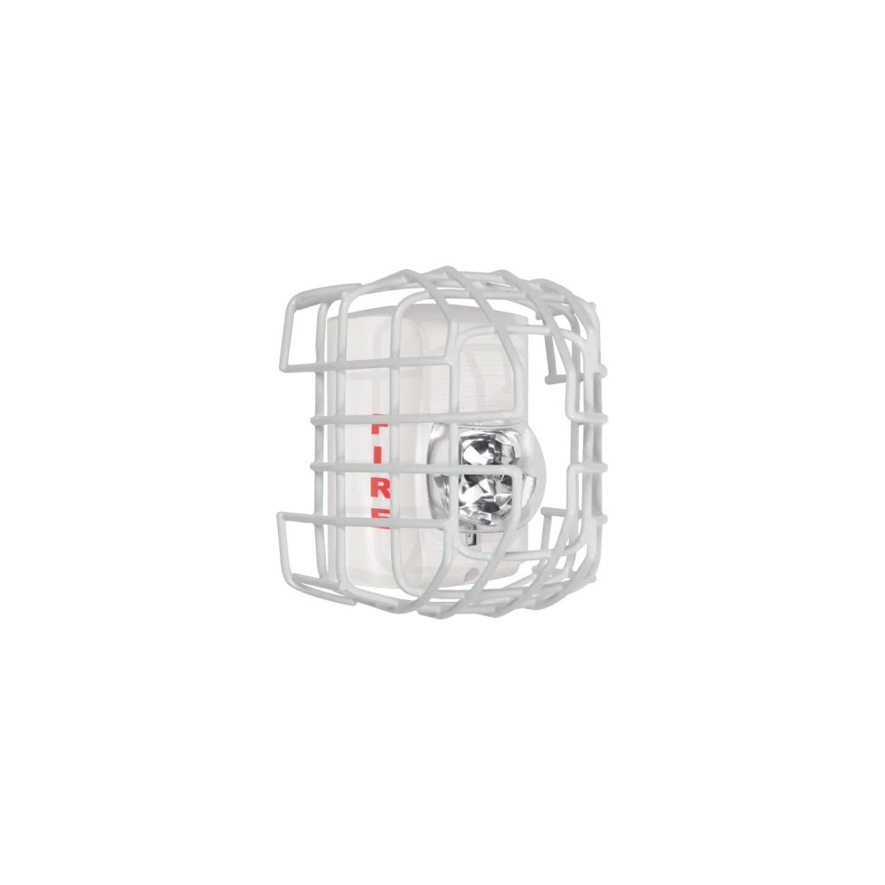 STI STI-9708 Protector De Rejilla Anti Vandalismo Y Golpes Accidentales Color Blanco Para Sirenas/Estrobos/Bocinas Syste