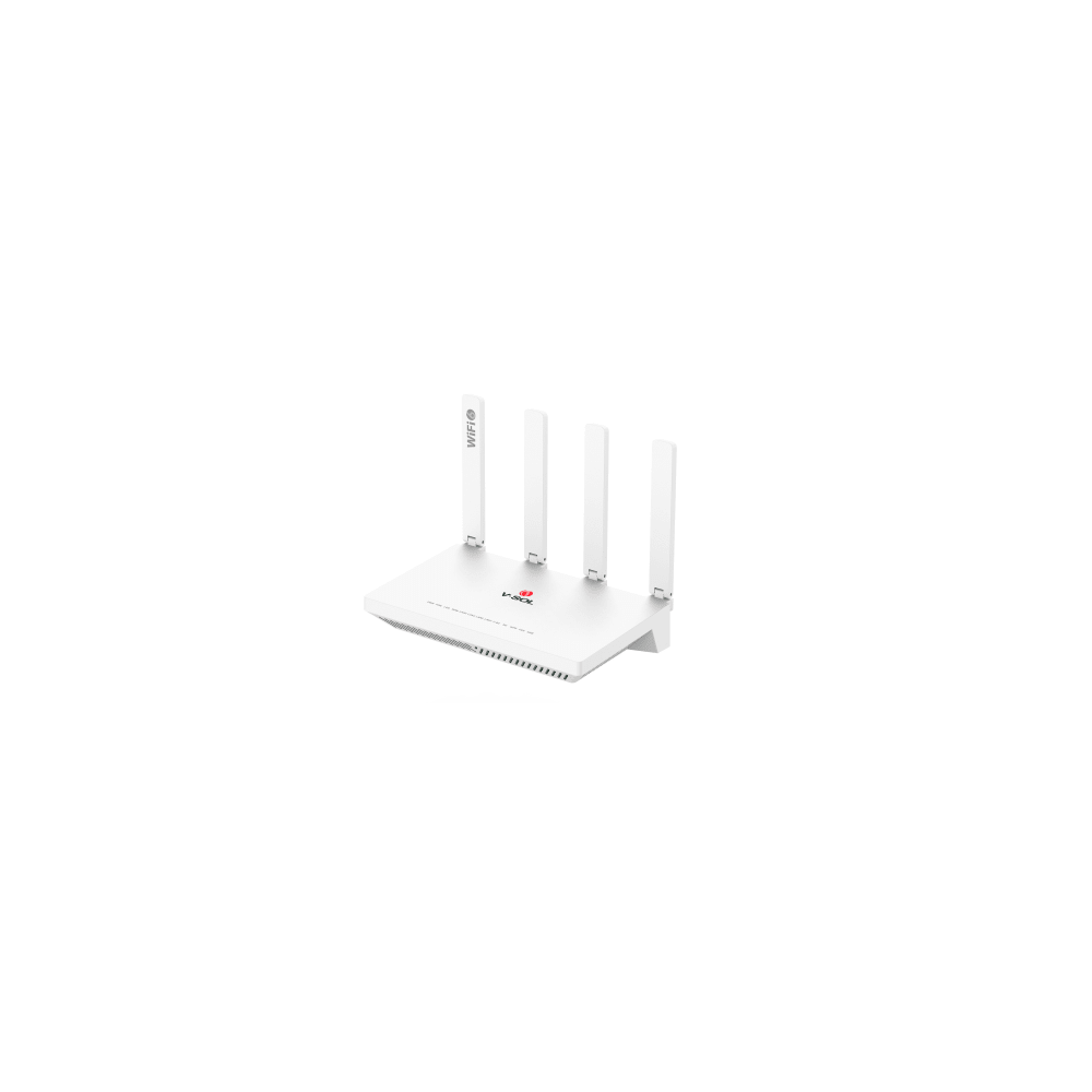 V-SOL V2804-AX15-R ONU GPON/EPON con Wi-Fi 6 AX1500 / 4 Puertos Gigabit / Puerto PON SC/UPC Hasta 1500 Mbps