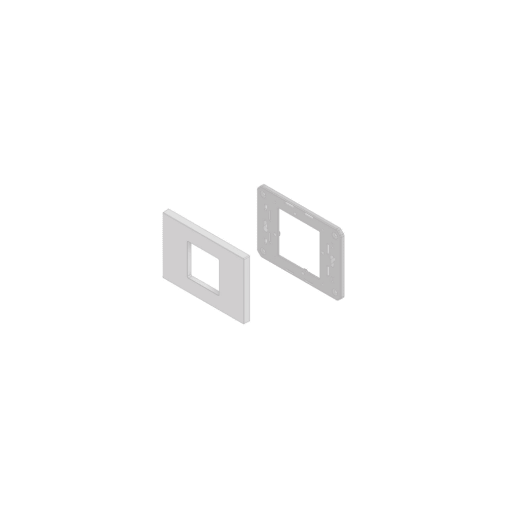 IBERNEX NX0068LT Embellecedor para Caja Americana / ABS Antimicrobiano / Blanco con Efecto de Contraste / Colocación Fác