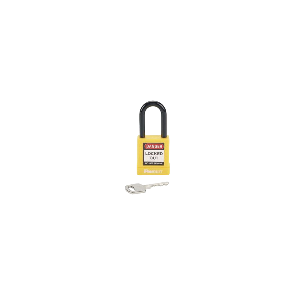 PANDUIT PSL-8YL Candado de Bloqueo LOTO de Seguridad Dieléctrico Con Llave Única Diámetro de 6.5 mm Color AMARILLO