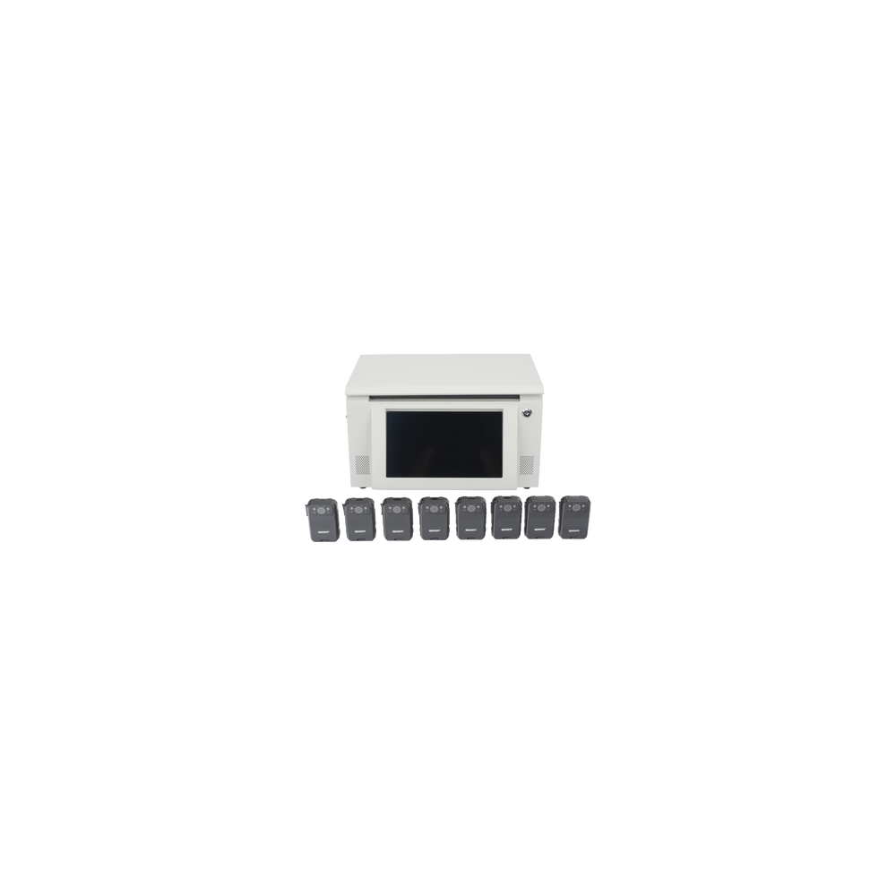 EPCOM XMRA8R3KIT Kit de descarga simultanea para Bodycam | Estación de descarga XMRA8R3 | 8 X Bodyca