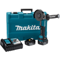 MAKITA DGA458-RTE Miniesmeril de 4-1/2" 8500 RPM 18V incluye 2 Batarias de 5 A Cargador Rápido y Mal