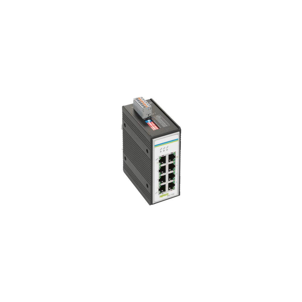 WAGO 852-1102 Switch Industrial ETHERNET / 8 Puertos 1000Base-T / Alimentación Redundante de CC / Ra