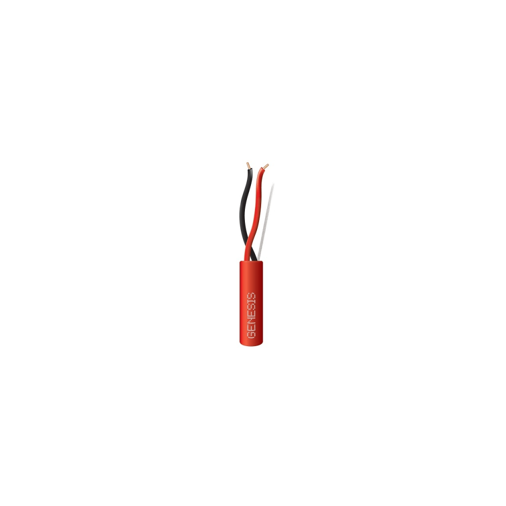 GENESIS 4315-1004 Carrete de Alambre de 305 Metros / 2 x 12 AWG / Riser / Tipo FPLR-CL3R / Color Roj