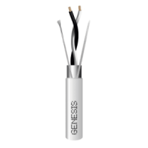 GENESIS 3320-1001 Carrete de 305 Metros / Cable 2 x 22 AWG / Color Blanco / Blindado / Plenum / Tren