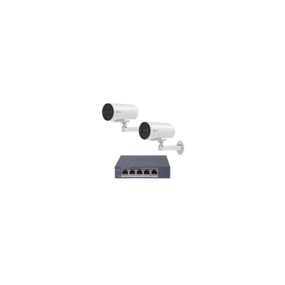 EZVIZ CS-H5/3MP/POE/KS2 Kit de cámaras PoE Para Uso en Exterior / PoE Estandar Af / 2 piezas CS-H5/3