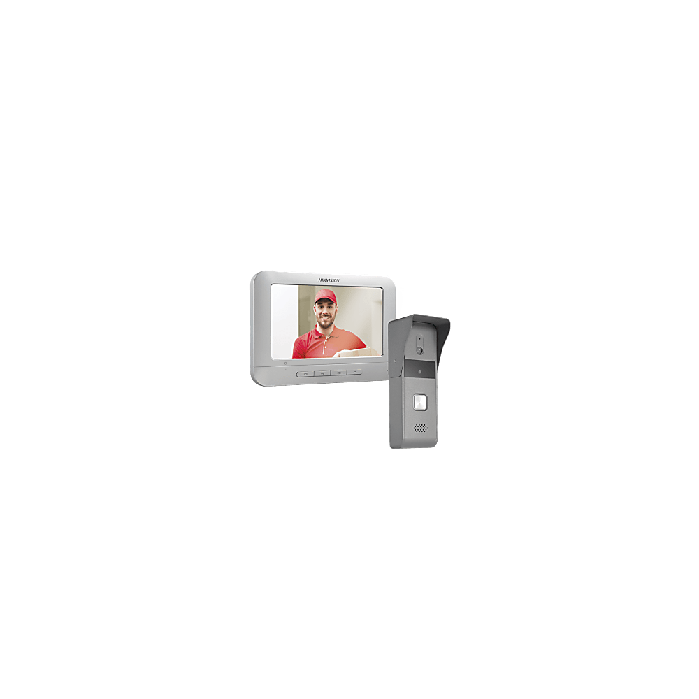 HIKVISION DSKIS203T/K Kit de Videoportero Analógico con Pantalla LCD a Color de 7" / Frente de Calle