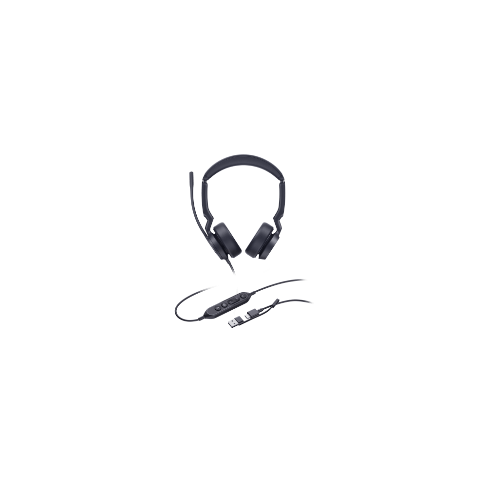 YEALINK UH44-DUAL-TEAMS-USB-C/A Diadema Alámbrica Yealink UH44 Dual USB-C/A Certificada con Microsof