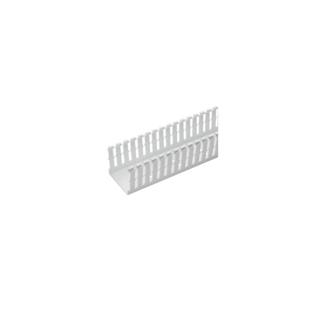 PANDUIT F2X3WH6 Canaleta Ranurada Angosta de PVC Sin tapa Tipo F 57.2 mm de Ancho 79.8 mm de Alto y