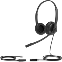 YEALINK YHS34-DUAL Diadema Alámbrica YHS34 Dual de Yealink QD a RJ9 con Almohadillas de Cuero