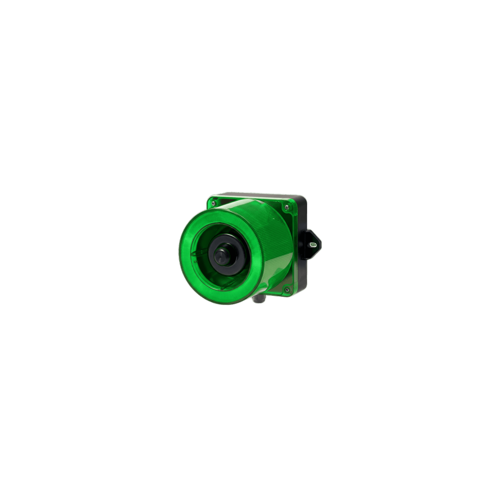 QLIGHT QWCD50-012024-G-LC Combinacion de baliza LED color Verde y sirena electrónica de 31 tonos res