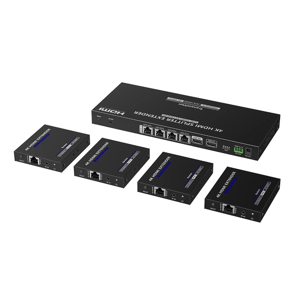 TT824N Kit Divisor y Extensor HDMI / Divide 1 Fuente HDMI a 4 Pantallas / Extiende l