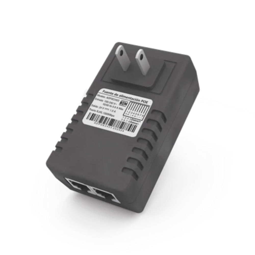 ADPOE4805 Adaptador de pared / Inyector PoE / 48 Vcc / 0.5 A / Controlado por chip I