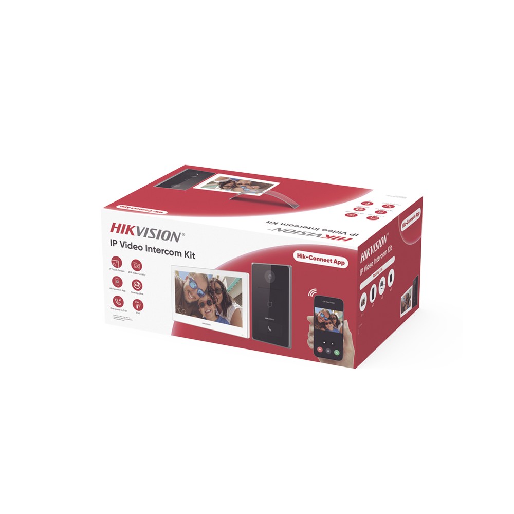 HIKVISION DS-KIS608-P Kit de Videoportero IP / Frente de calle para exterior / 2MP / Lector de Tarje